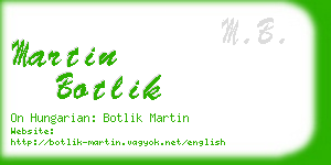 martin botlik business card